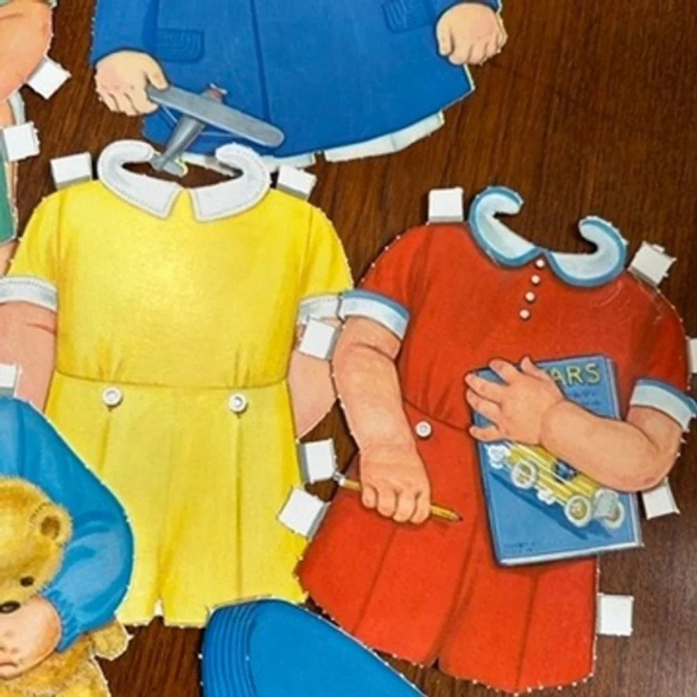 Vintage 50s Paper Doll Set Boy and Girl Mid-Century Retro Outfits Nostalgia MCM